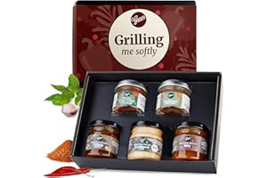 Gepp's Feinkost Grilling me softly I Männergeschenk mit Gewürzen & BBQ Saucen I Grillgeschenk für Männer I Geschenk mit Spezialitäten wie Magic Spice Gewürz & Whiskey Pfeffer zu Weihnachten
