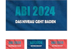 ‎JILDA-TEX jilda-tex Abistrandtuch 90x180 cm Abihandtuch Strandtuch Strandtuch Abi 2024 Abitur (Das Niveau geht Baden blau)