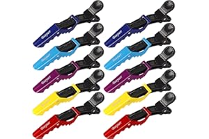 Beayuer Hair Clips 10 Pcs Professional Salon Hair Clip Women Styling Sectioning Clips Durable Plastic Alligator Hairclip with Nonslip Grip and Wide Teeth Double-Hinged Easy Styling Thick or Thin Hair