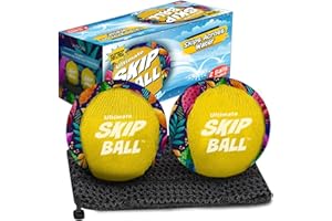 ACTIV LIFE The Ultimate Skip Ball – Palla che rimbalza sull'acqua (confezione da 2 + Disco Skip gratuito) Crea ricordi duraturi con i tuoi amici e la tua famiglia in spiaggia, al lago o in piscina – Ideale per tutte le età