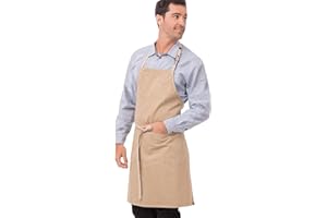 Chef Works ABCD056-NAT-0 Austin Tablier en jean Marron