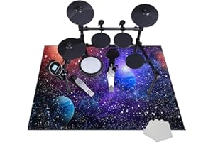 JAEVKWZY Drum Rug Drum Mat Soundproof Mat - Drum Rugs Non-Slip Blanket For Electronic Jazz Drum Kit Bass Drum Snare And Other Musical Instrument Mat - Rectangle 120 x 80 cm Drum Carpet - Drum Floor Mat