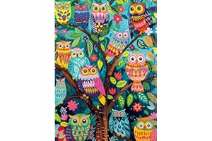 MOJIGE Puzzles 1000 Pieces for Adults jigsaw puzzles for adults 1000 Piece Puzzle Challenging Game for The Whole for Women, Gifts for Men, jigsaw puzzle Theme:Night of the Owls