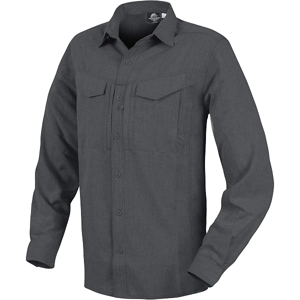 Helikon-Tex Men's Trip Shirt - Indigo Plaid, Long Sleeve, Moisture-Wicking, X-Small