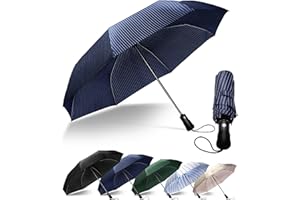 Chakipee Składany przenośny parasol podróżny z powłoką teflonową - kompaktowe, wiatroszczelne parasole na deszcz - mężczyźni i kobiety