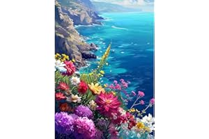 GDYEEH Meereslandschaft Diamond Painting Erwachsene, 5D Blumen Diamant Painting Bilder Anfänger, DIY Runder Vollbohrer Diamanten Malerei Stickerei Kreuzstich Geschenke Home Wand Dekor 30x40cm