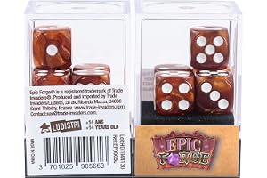 Epic Forge Set med 5 tärningar 6 sidor - brun pärla