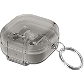 Teknoft Samsung Galaxy Buds 4 Pro ve Buds 4 ile Uyumlu Renkli Şeffaf Yumuşak Dokulu Darbelere Dayanıklı Silikon Kılıf (Siyah,