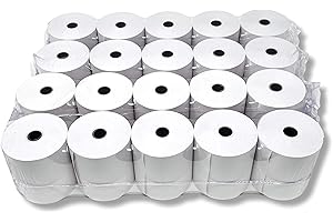 UNIVERS GRAPHIQUE 20 Rouleaux papier AUTOCOPIANT 2 PLIS blanc + jaune 76 x 70 x 12 pour caisse enregistreuse bobine papier carboné 2 feuillets feuille original blanc cb + feuille copie jaune cf