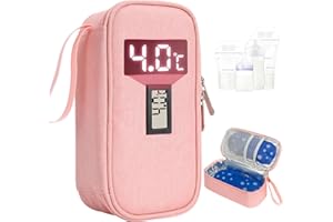 YOUSHARES Sac Isotherme Lait Maternel avec Poches de Gel, Glacière Lait Maternel Biberon avec Affichage de la Température pour Voyages Conservation Lait Maternel（Rose）