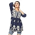 Bee M Pee Designer Short Kurti Tops for Jeans for Women I Chikankari Rayon Cotton Long Kurta Kurti for Women I Stylish wear Kurti top for Girls