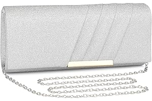 UBORSE Abendtasche Damen Clutch Modisch Handtasche mit Kette Brauttasche Geldbörse Kleine Umhängetasche Envelope Tasche Unterarmtasche für Hochzeit Cocktailparty Tanzparty Geburtstag Bankett Prom