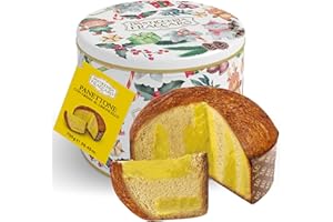 Panettone Artigianale Farcito alla Crema di Limoncello (750 gr), Pasticceria Fraccaro 1932 - Senza Canditi e Uvetta, con Lievito Madre, Linea Latta - Dolce Natalizio Made In Italy