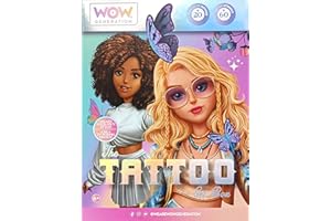 Wow Generation - Kit de Tatuajes Brillantes, Bolígrafos de Glitter, Gemas Decorativas, Plantillas Creativas, Tatuajes Temporales, Ideal para Regalar