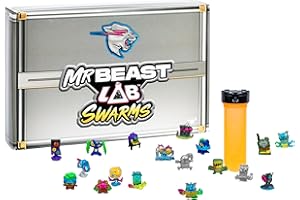 MrBeast Lab Swarms Atomic Series - Paquete exclusivo de caja de efectivo a granel, experimenta añadiendo agua, agitando el tubo de ensayo y revela 2 de los 18, microbestias coleccionables con temática