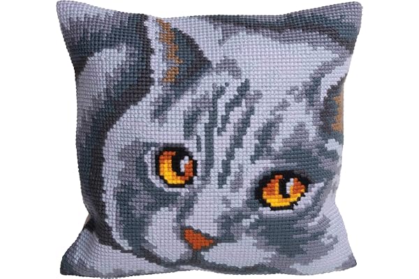 Collection d'Art CD5083 Persane Kit Point de Croix pour Coussin Coton Multicolore 40 x 40 cm