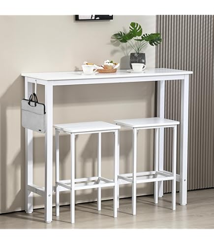 VASAGLE Bar Table, Narrow Long Bar Table, Kitchen Dining Table