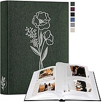 Lanpn Photo Album, Scrapbook, Our Memories, Large Linen