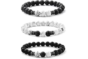 Milacolato bracciale elastico uomo pietre naturali di perline per gli uomini 8MM Tigers Eye Men Matte Lava Rock Braccialetto regolabile Stretch Men Bead Bracciali Festa del papà gioielli regali
