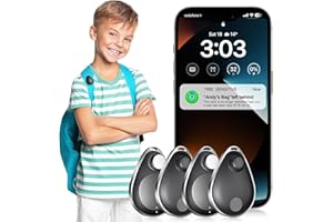 IDOOVE Utag GPS-Tracker für Kinder, 4 Stück, Sicherheitsetikett, funktioniert mit Apple Find My (nur iOS), verlorener Modus, MFi zertifiziertes Anti-Entfernungsgerät