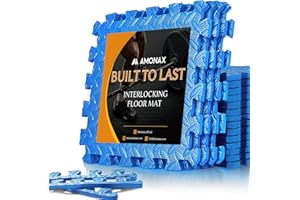 Amonax Tappeto Palestra Tappetini in Schiuma Eva, Puzzle Palestra Tappetino Palestra, Tappetini Da Gioco per Bambini, Tappeto Piscina Attrezzi Palestra Tappetini Palestra per Palestra in Casa
