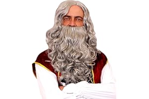 I LOVE FANCY DRESS Wizard Wig & Beard Fancy Dress Accessory Grey Middle Earth Movie Mythical Creature Wig - Grey Beard and Wig