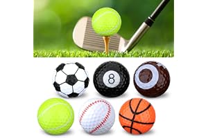 Seivunol 6 st roliga golfbollar med hartsskal och gummikärna | Nya golfbollar, golftillbehör och roliga golfgåvor för män, go