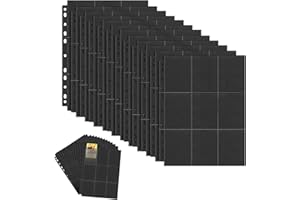 PLAPOT Sammelkarten Hüllen,900 Taschen Pokemon Karten Hüllen Pokemon Doppelseitiges Sammelalbum Leere Sammelalbum,Transparent Sammelkartenzubehör für Eine Vielzahl von Ringbüchern