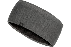 ‎DANISH ENDURANCE DANISH ENDURANCE Merino Fleece Stirnband, Thermo Headband, Winter Ohrenwärmer, Unisex, für Damen & Herren, Dunkelgrau, L/XL