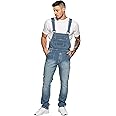 Enzo Jeans Mens Denim Blue Dungarees Stonewash Dungaree Overalls Waist 30" - 50"