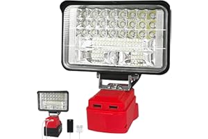L1NXIXI LED Work Light Cordless handhelp for Milwaukee 18V Battery，60W 4500LM LED Portable Light,Protection USB Charging Port Flashlight for Outdoors and Job site Lighting.(No Battery)