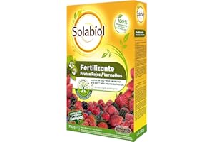 Solabiol Fertilizante para frutos rojos, ingredientes 100% orgánicos con estimulador radicular para una mejora de la cosecha, Amarillo