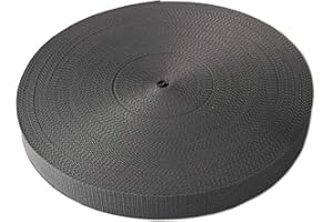 ‎SCHNOSCHI Schnoschi Gurtband Polypropylen 10 Meter lang – viele Verschiedene Breiten und Farben 10mm 15mm 20mm 25mm 30mm 40mm 50 mm (dunkelgrau, 20 mm)