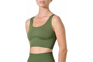 Risalti Top Donna Elegante Costina Ilena - Reggiseno Sportivo Donna, Top Sportivo Donna Fitness in Microfibra, Reggiseno Senza Ferretto, Bralette Donna Senza Cuciture - Made in Italy