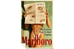 Vintageaffisch med cigarett, retrotryck, Marlboro-konsttryck, Marlboro-modell, bikiniaffisch, utan ram, affischtryck, bilder