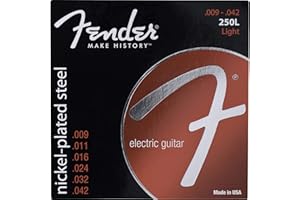 Fender Jeu de cordes guitare électrique, 250L Nickel-Plasted Steel, Idéal pour le Rock et d'autres Styles de Musique où la Guitare Prédomine