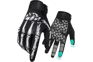 RIGWARL Guanti da moto touch screen da uomo, inserti in rete traspirante guanti scheletro da donna, antiscivolo, leggeri, durevoli, per motocross, mountain bike, corsa, ciclismo, arrampicata, giardino