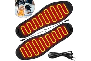 QUUNOOT Beheizbare Sohlen, USB-Fußwärmer, Waschbare Thermosohlen ohne Akku, Kaschmir Heizkissen für Herren und Damen, Ideal zum Wandern, Angeln und Arbeiten im Freien