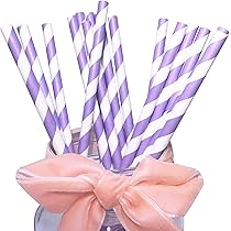 Unique Lot De 40 Pailles En Papier à Rayures Rose Vif