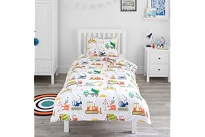 Bloomsbury Mill Construction Vehicle Duvet Cover Set, 135cm x 200cm