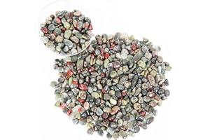 Orientrea 500 Gramm Blutstein Trommelsteine, Mini Blutstein Edelsteine Ladesteine Granulat/Mini Chips, Blutstein Heilsteinen, In Einer Geschenkbox verpackt