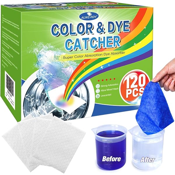 Bleed Prevention Laundry Aid Color Absorber Laundry Sheets 120 Count ...