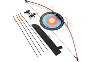 HORI-ZONE Einsteiger Bogenset Langbogen Set für Kinder 112 cm