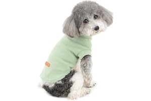 Zunea Magliette per Cani Piccola Taglia Estiva Canottiere in Morbido Cotone per Cuccioli Senza Maniche Abbigliamento per Animali Domestici Gatti Chihuahua Maglietta per Cani Verde XXL