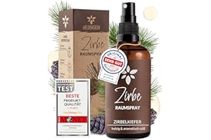‎HELDENGRÜN Heldengrün® Zirbenspray "Alpenzirbe" [ECHTES ZIRBENÖL] Dermatologisch getestet - Zirbenöl Spray - Holzig & frisch - Kissenspray & Raumspray Tannenduft - Zirbelkiefer aus Österreich