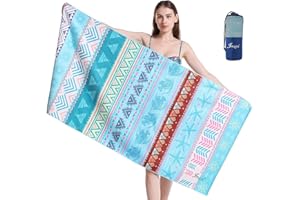 ‎JMQYS JMQYS Mikrofaser Strandtuch Handtücher Schnelltrocknend-Ultra Leicht Sandfreies Damen Mädchen Tragbares XXL Campinghandtuch Badehandtuch -Perfekt für Fitness Reisen Sport Wandern Outdoor Sauna Yoga