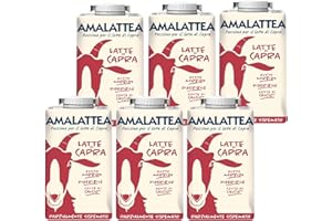 Granarolo, Latte di Capra Amalattea, 6 Confezioni di Latte Parzialmente Scremato UHT da 500 ml, 100% Made in Italy, Ideale per Donne e Bambini, Dal Gusto Morbido, Ricca Fonte di Calcio