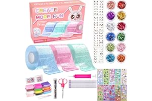 POSAME Nano Tape Bubble Kit per bambini – 70 pezzi DIY Nano Tape Bubble Set, Giocattolo Antistress e Creativo, Nastri Nano Elastici per Giochi, Regali di Compleanno e Party