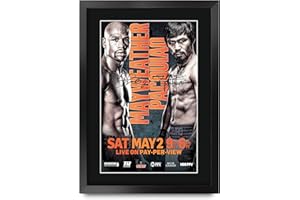 HWC Trading Mayweather Pacquiao Fight Floyd Mayweather Jr. vs. Manny Pacquiao Gifts - Stampa autografata per gli appassionati di Boxe Memorabilia – A3