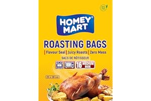 HOMEY MART 8 x Bratbeutel mit Geschmacksverschluss für Backofen und Mikrowelle, perfekt zum Braten von Huhn, Fisch, Fleisch, Truthahn und Gemüse, mittlere Beutel